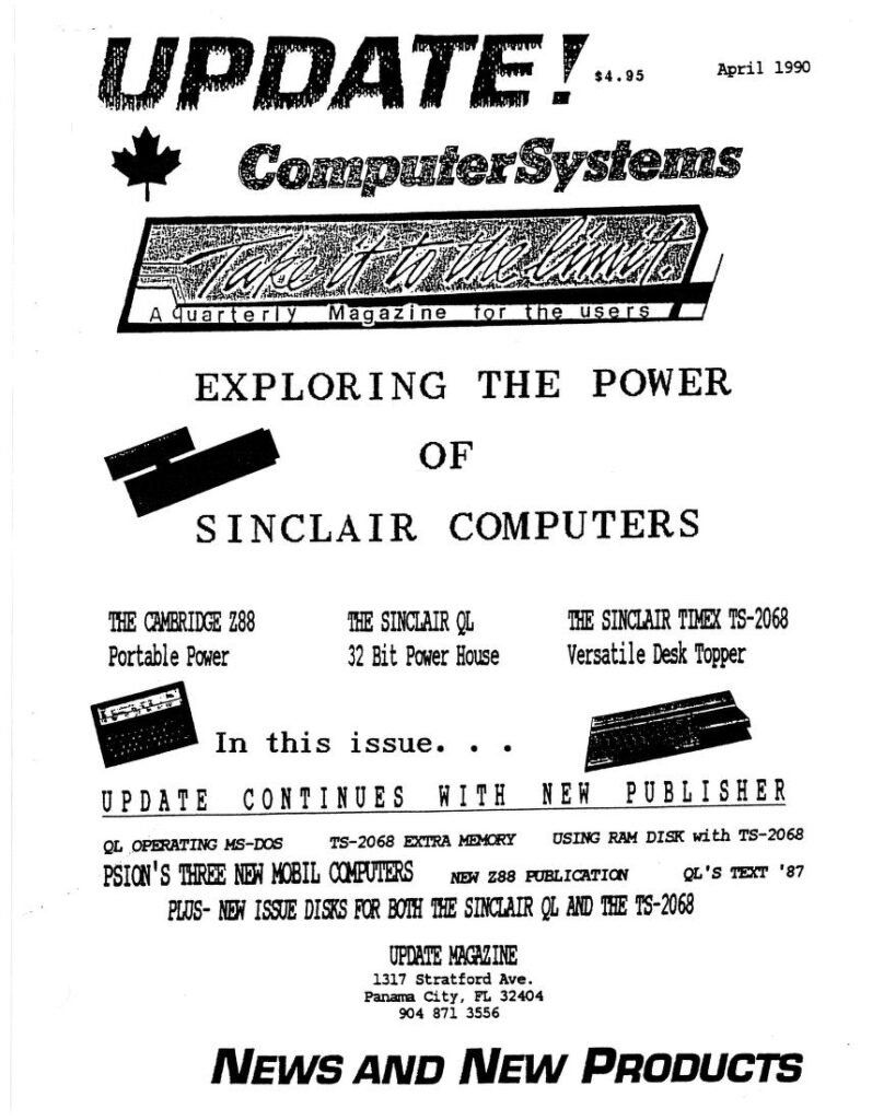 Update Magazine – Timex/Sinclair Computers