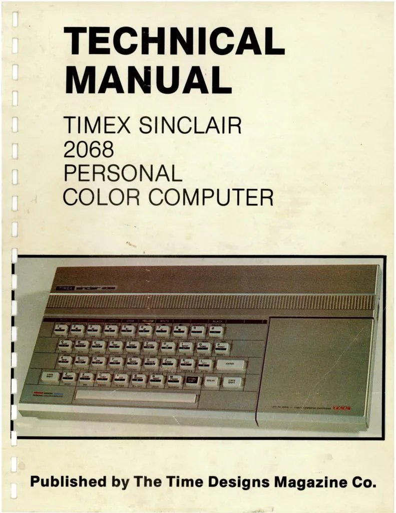 Timex Sinclair 2068 Personal Color computer: Technical Reference Manual –  Timex/Sinclair Computers