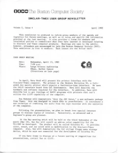Sinclair Timex User Group Newsletter v2 n4