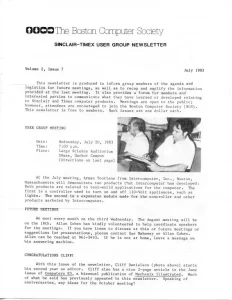 Sinclair Timex User Group Newsletter v2 n7