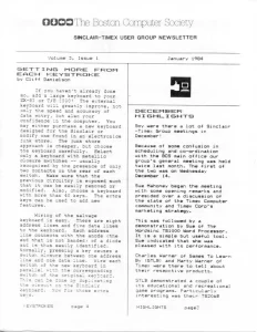 Sinclair Timex User Group Newsletter v3 n1