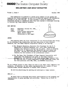 Sinclair Timex User Group Newsletter v1 n5