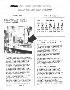 Sinclair Timex User Group Newsletter v3 n2