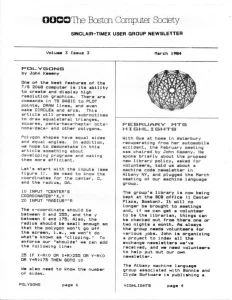 Sinclair Timex User Group Newsletter v3 n3