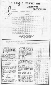 Triangle Sinclair Users Group v2 n9 & 10