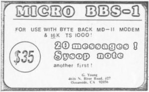 Micro BBS-1