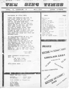 The Sinc Times v1 n1