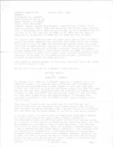 CRAGIST Newsletter Jan 8 1989