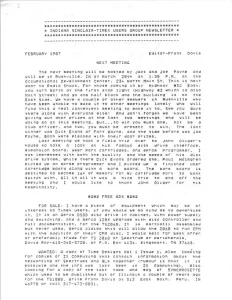 ISTUG Newsletter Feb 1987