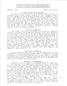 ISTUG Newsletter Feb 1988