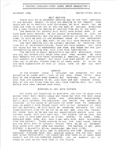 ISTUG Newsletter Nov 1986