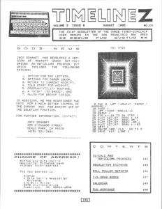 TimeLinez v3 n8 Aug 1985