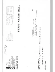 Sinclair Timex User Group Newsletter v9 n1