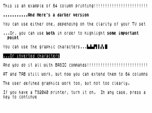64 Column BASIC 64 Column BASIC
