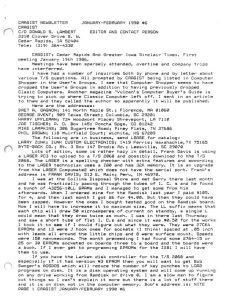 CRAGIST Newsletter Jan-Feb 1990