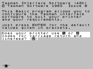 Tasman Interface Software