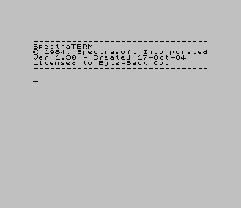 SpectraTerm 1.30 screen