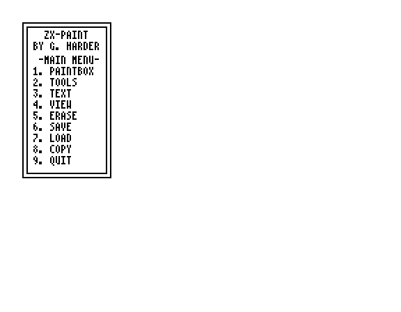 ZX-PAINT screen