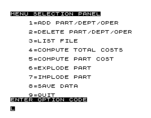 Manufacturing Control