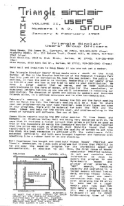 Triangle Sinclair Users Group v2 n1-2