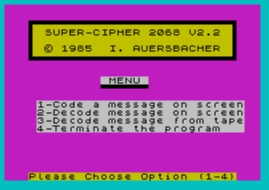 Super-Cipher 2068 V2.2 Super-Cipher 2068 V2.2