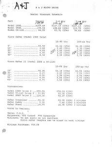 A&J Stringy Floppy dealer packet