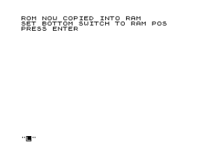 Copies ROM into RAM