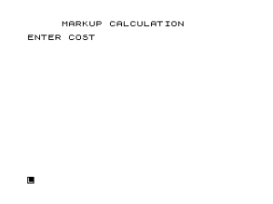 Markup Calculation