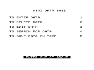 Mini Data Base