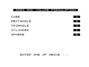 Area and Volume Formulation Area and Volume Formulation