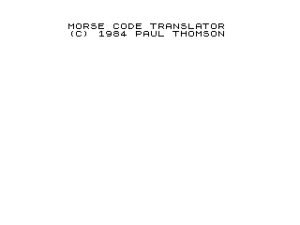 Morse Code Translator