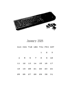 2026 Timex/Sinclair Calendar 2026 Timex/Sinclair Calendar