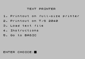 Text Printer